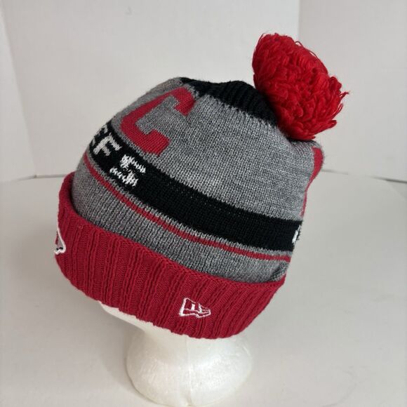 Kansas City Chiefs Cuffed Beanie Hat, Red, New Era, Pom - Picture 2 of 7